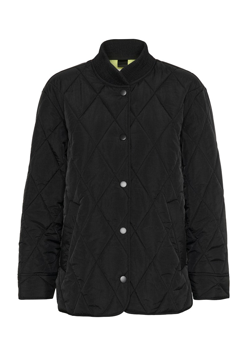 Kaffe Lorena Quilted Jacket in Black Deep