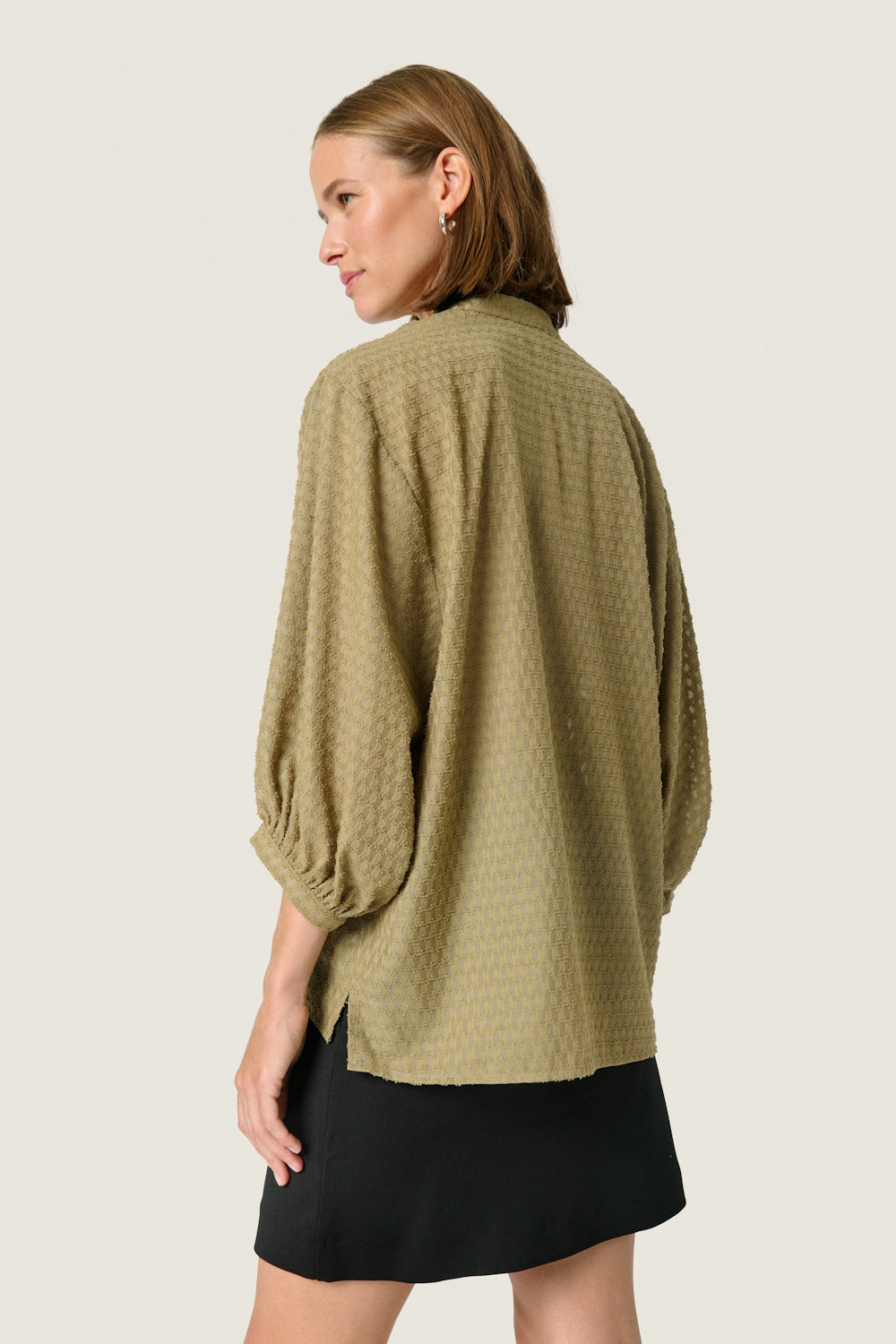 Soaked In Luxury Kettie Amily Blouse in Covert Green