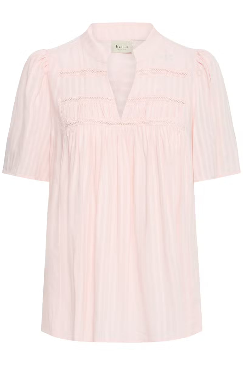 Fransa Villa Blouse in Lotus Pink
