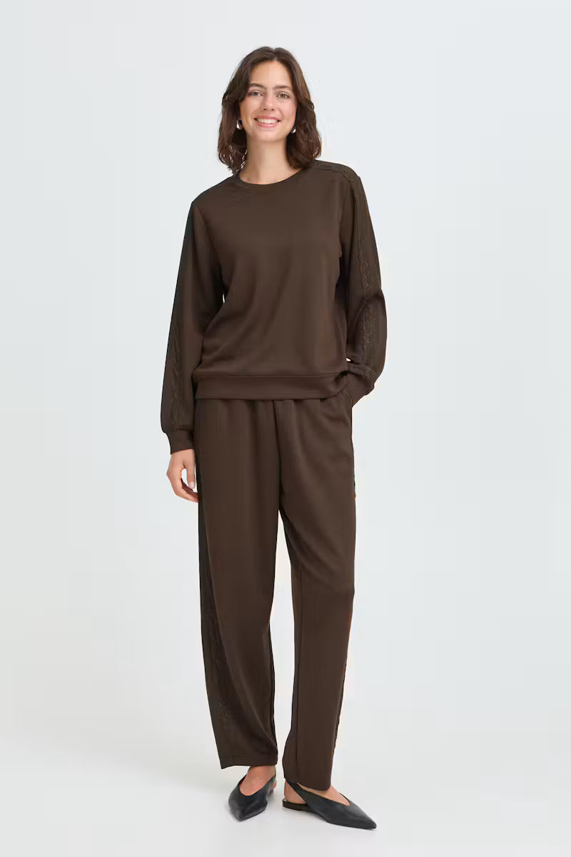 Fransa Aurora Sweatshirt in Mole
