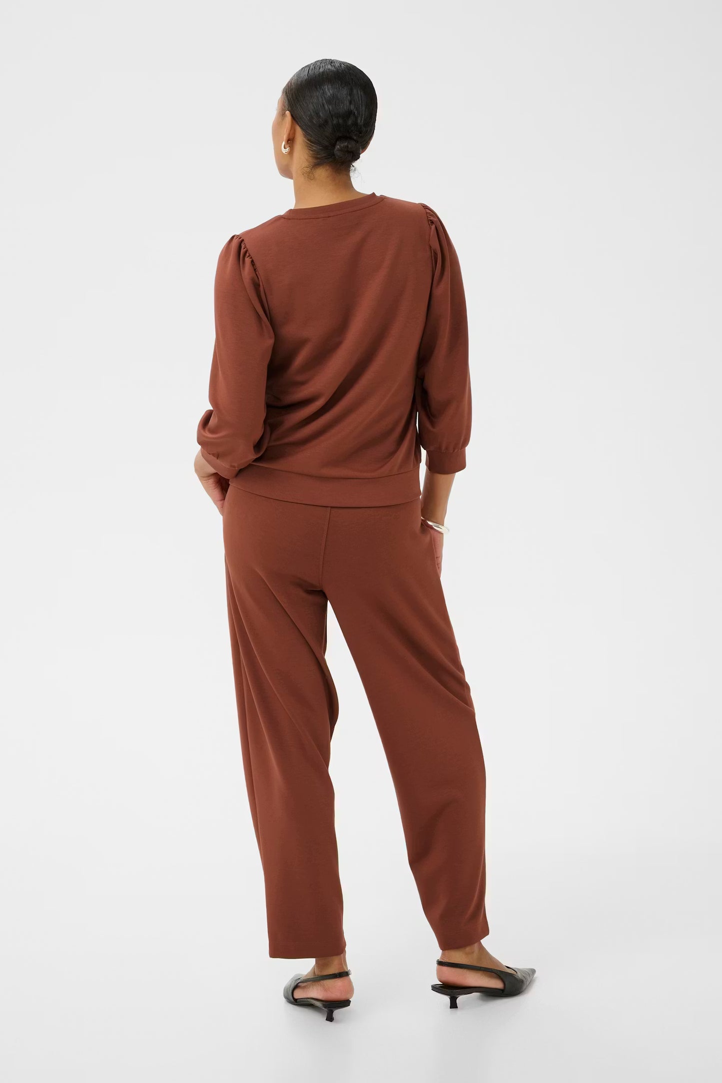 KAFFE Annie Sweatshirt in Henna Brown