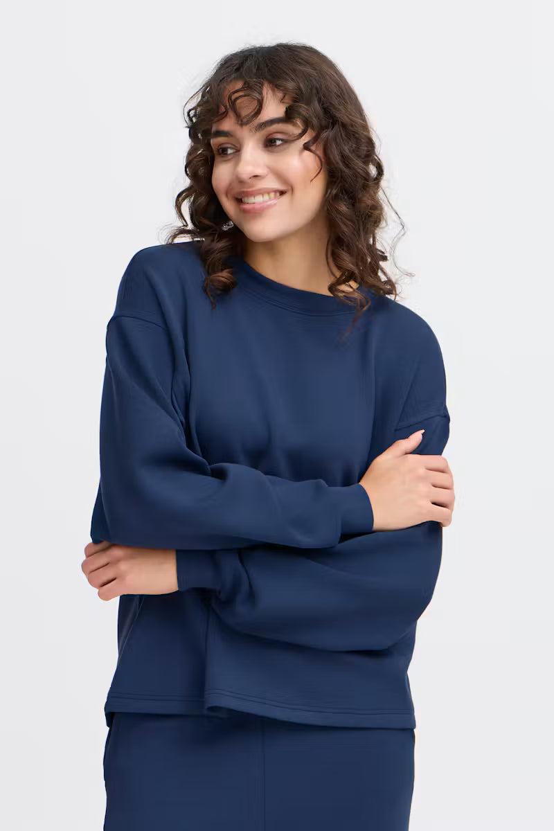 Fransa Aurora Pullover in Navy Blazer