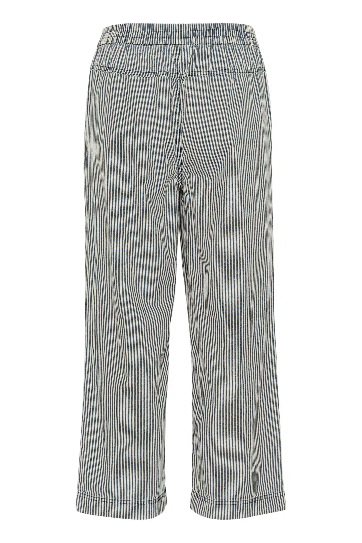 Kaffe Naya Trousers in Midnight/White Stripe