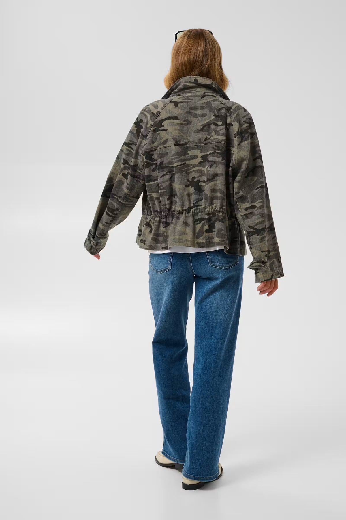 Kaffe Lilana Cargo Jacket in Camo
