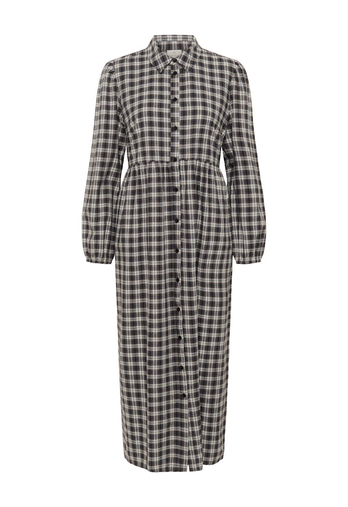 Kaffe Elna Shirt Dress in Black & Grey Check