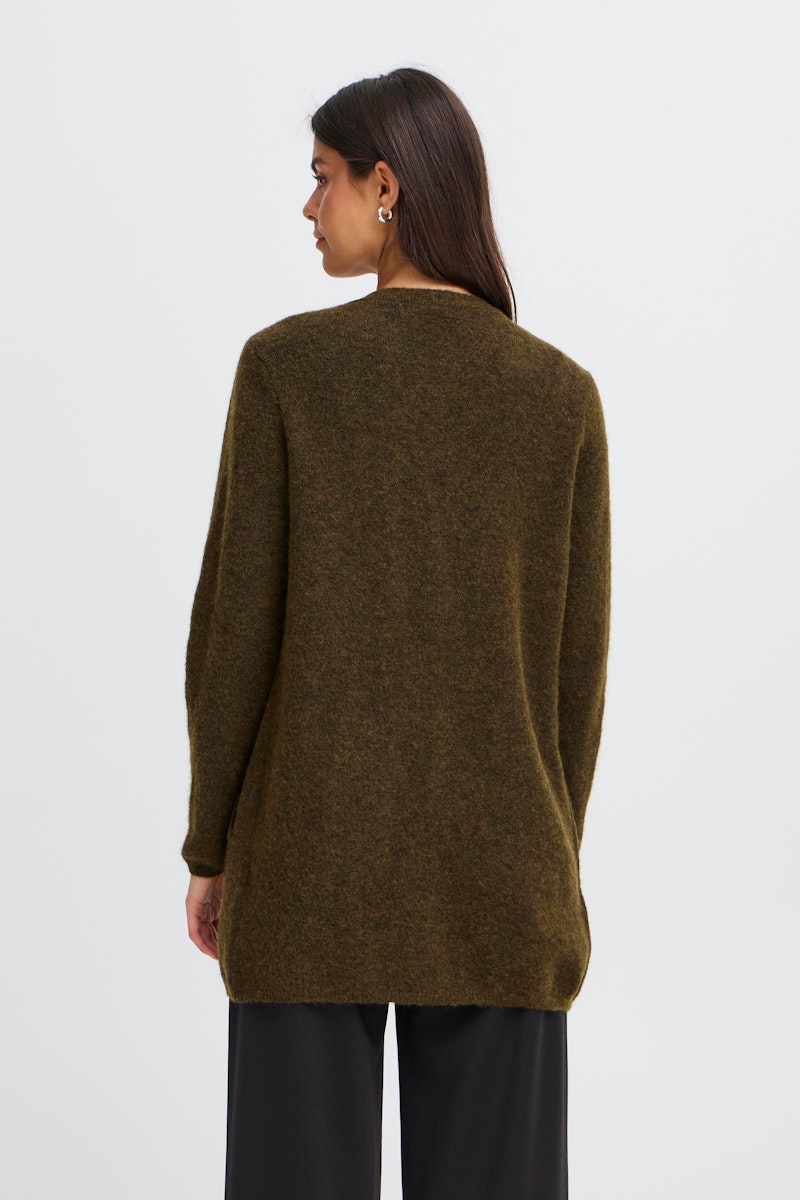 Fransa Sanny Cardigan in Dusty Olive Melange