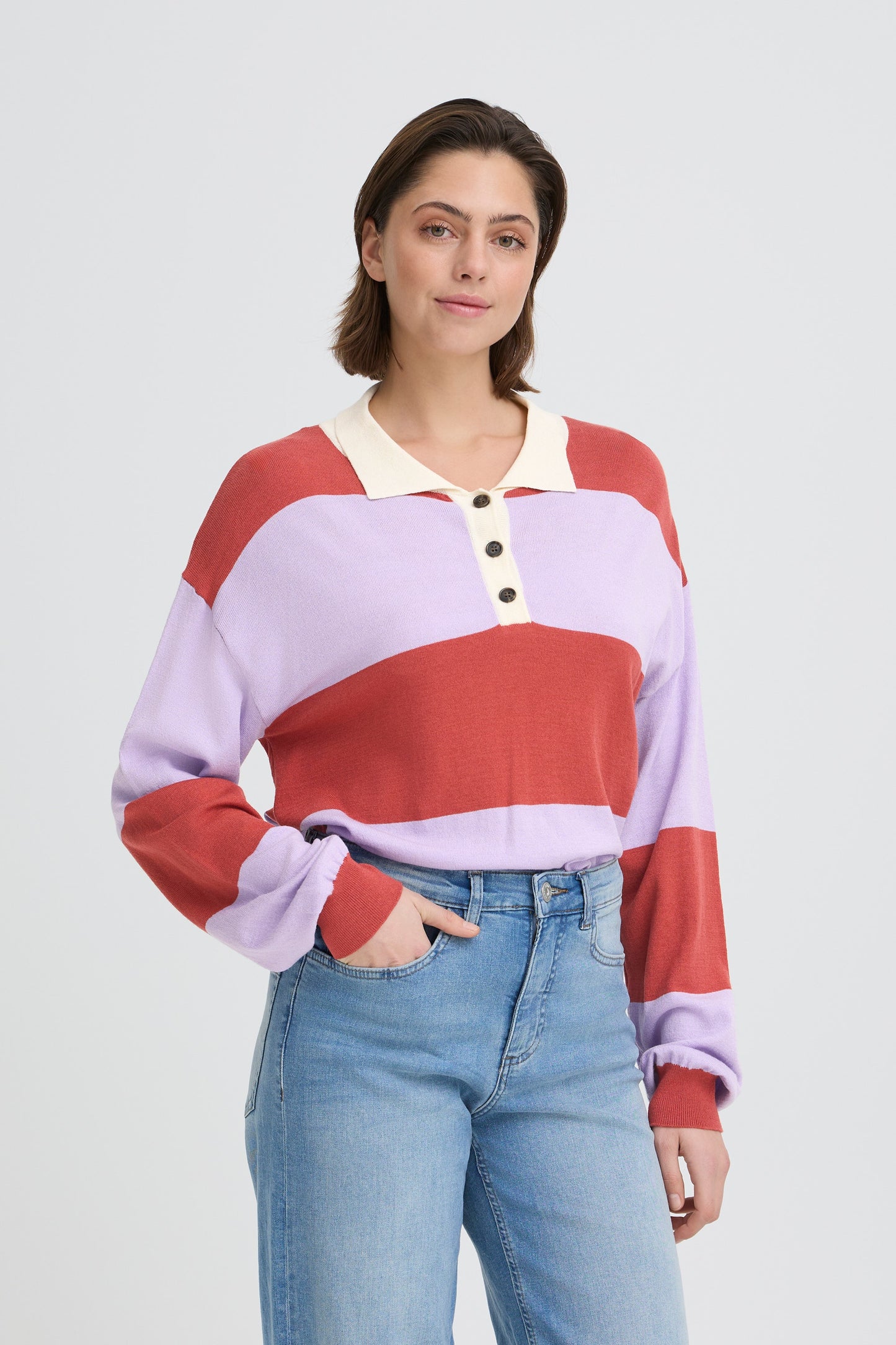 ICHI Boston LS in Purple Rose Melange