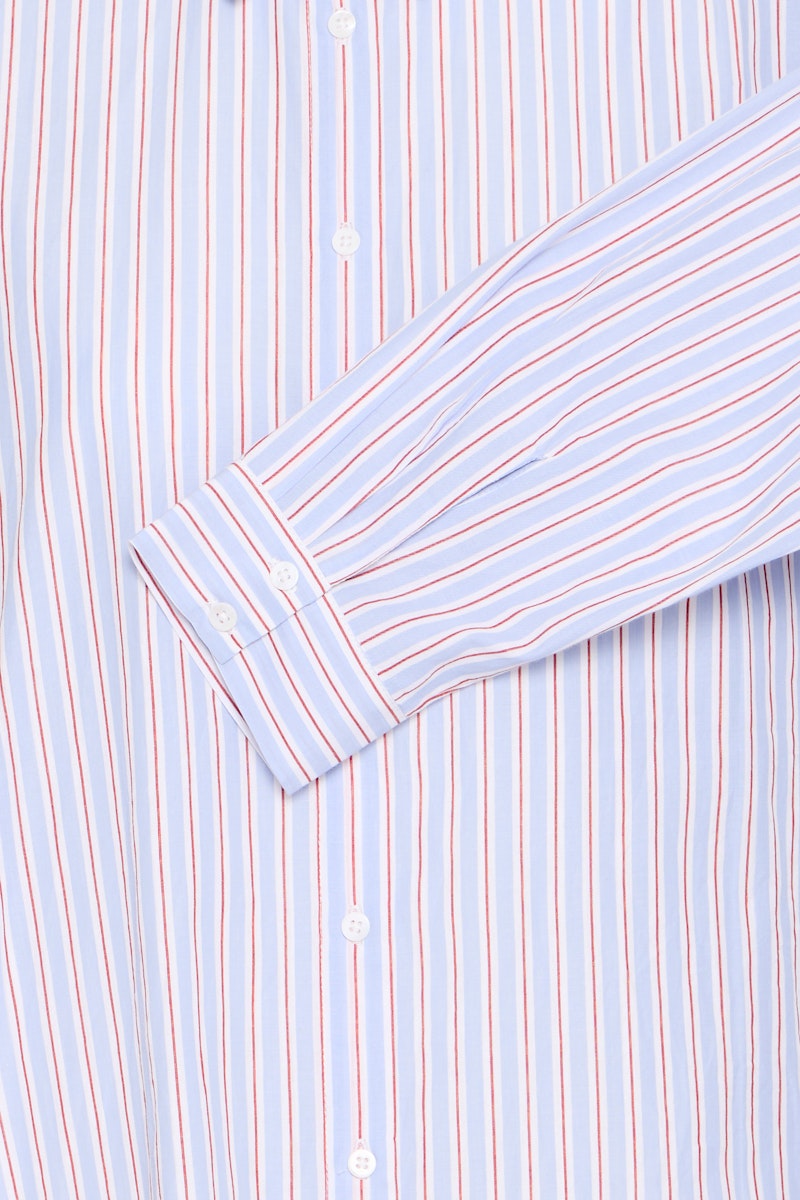 Ichi Janex Shirt in Della Robbia Blue Multi Stripe