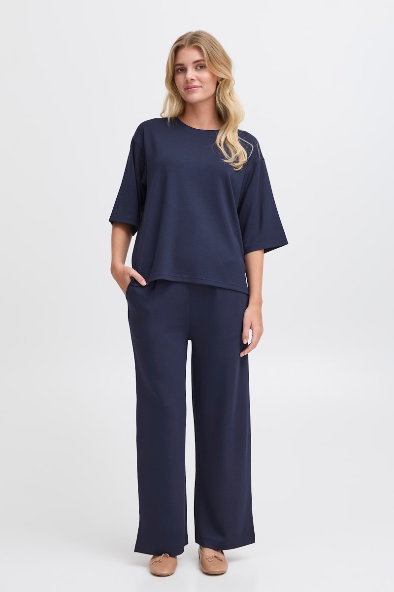 Fransa Aurora Pant in Navy Blazer