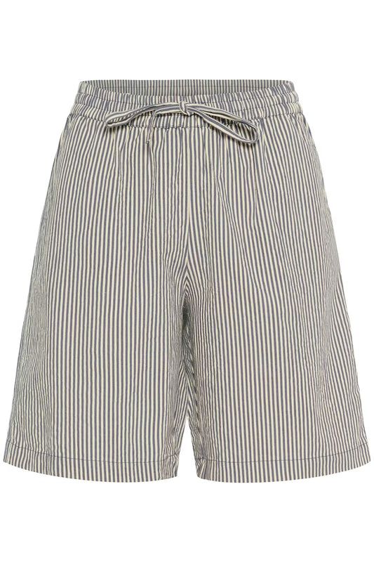 Kaffe Naya Short in Midnight/White Stripe