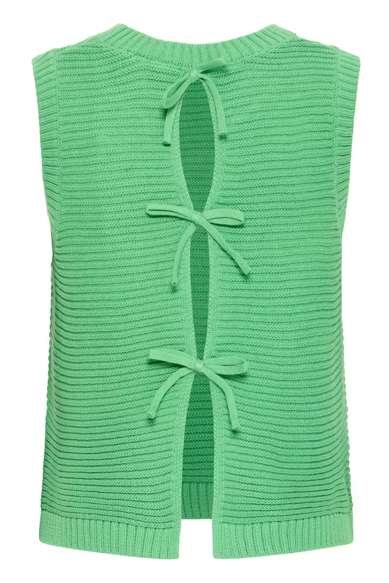 ICHI Dotties Waistcoat in Green