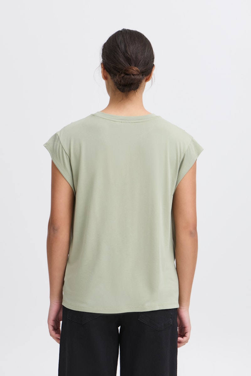 ICHI Lisken Top in Tea Green