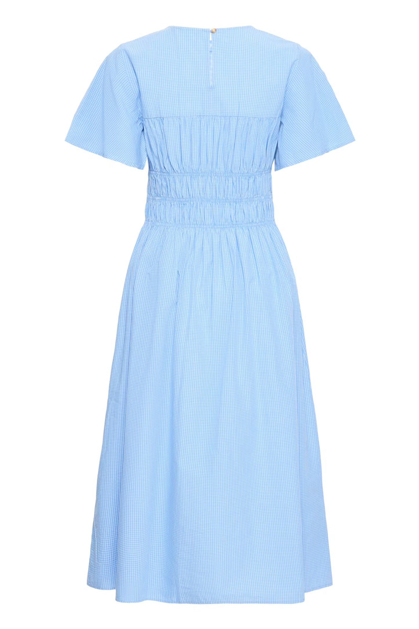 ICHI Wenda Dress in Blue / White Check