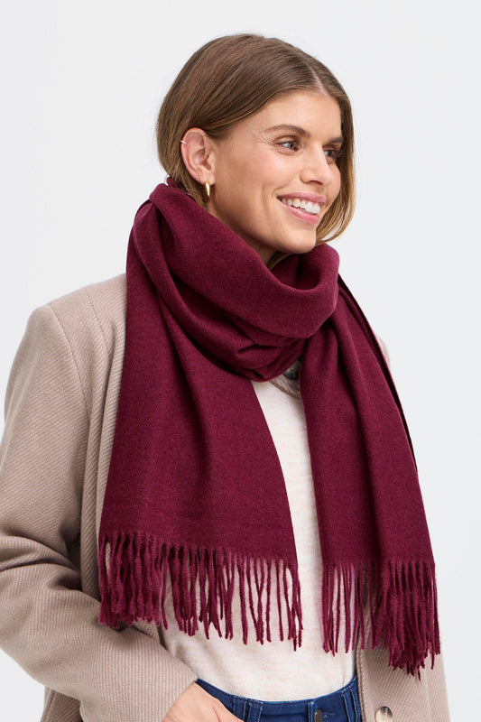Fransa Pasmira Scarf in Fudge Melange