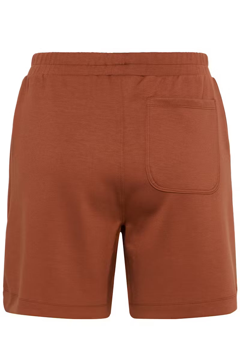 KAFFE Annie Jersey Short in Henna Brown