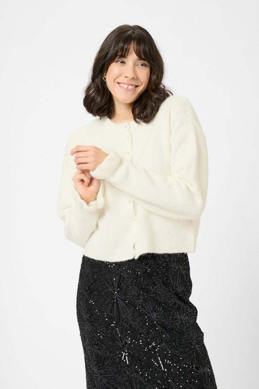 Kaffe Courson Cardigan in Chalk