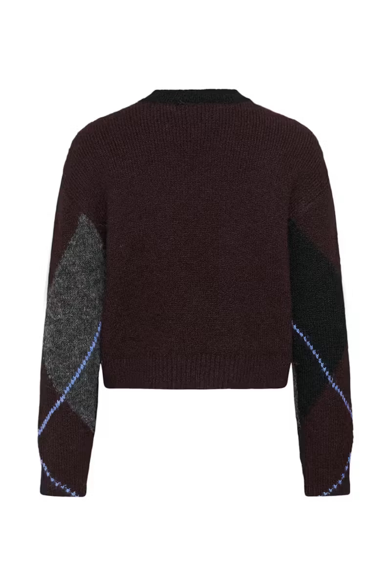 Kaffe Grith Wool Blend Argyle Pullover