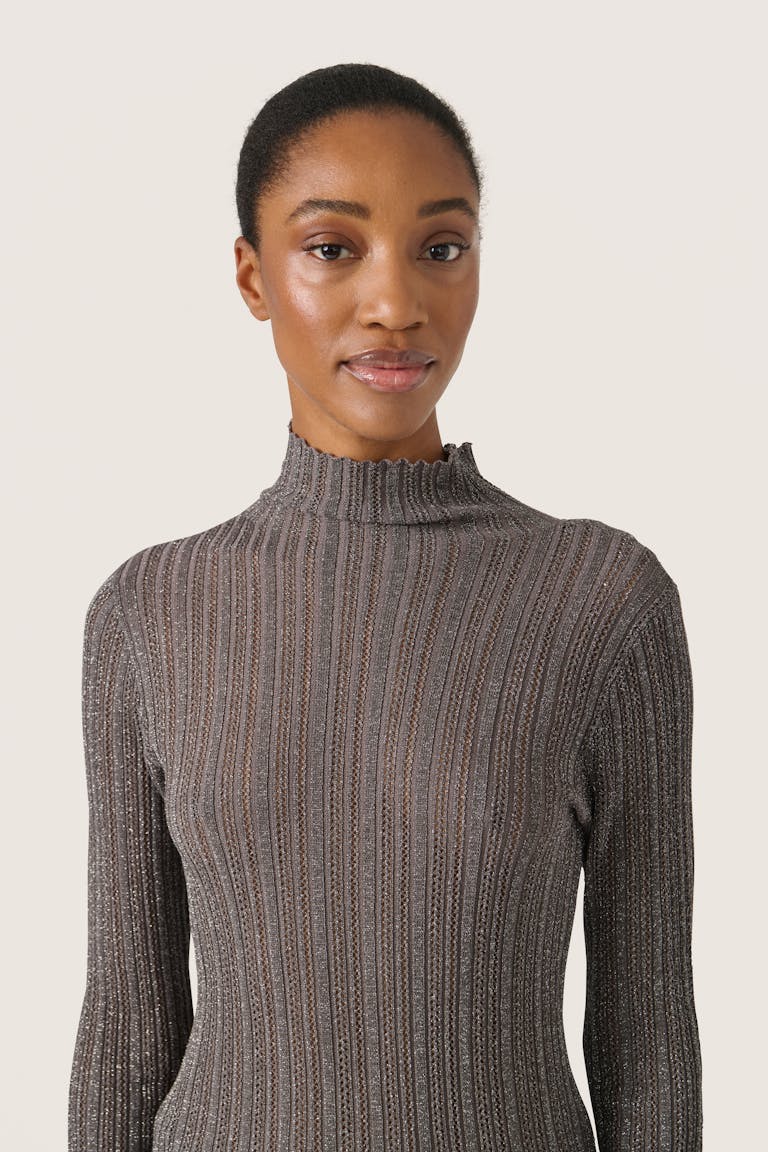 Soaked in Luxury Laisa Pullover in Gunmetal