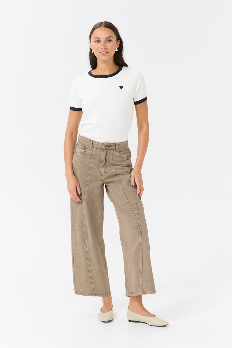Kaffe Arania HW Jeans in Light Brown Wash