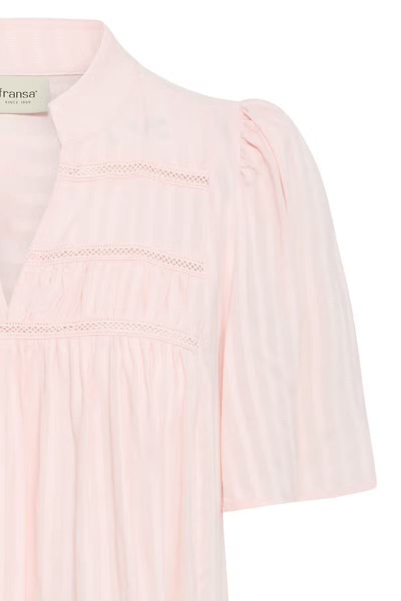 Fransa Villa Blouse in Lotus Pink
