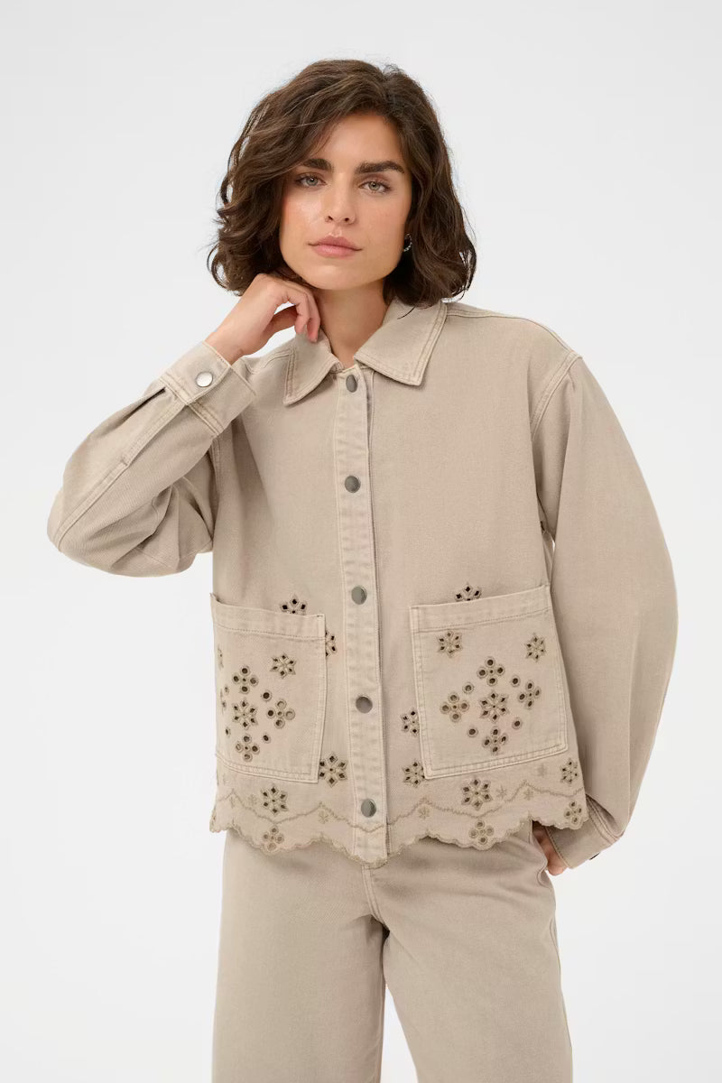 KAFFE Mimi Casual Jacket in Feather Gray