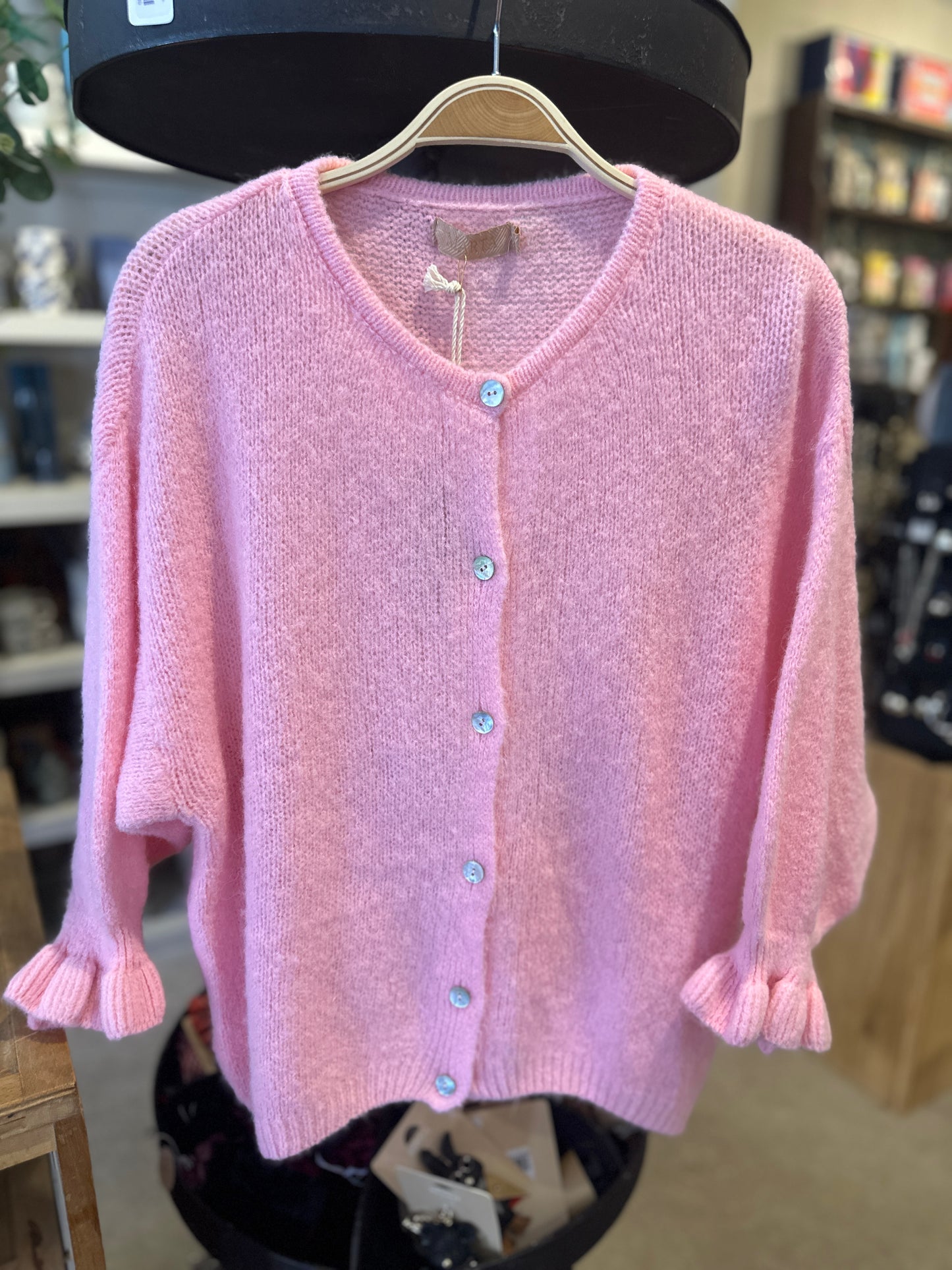 Marta Du Chateau Juliana Cardigan in Baby Pink