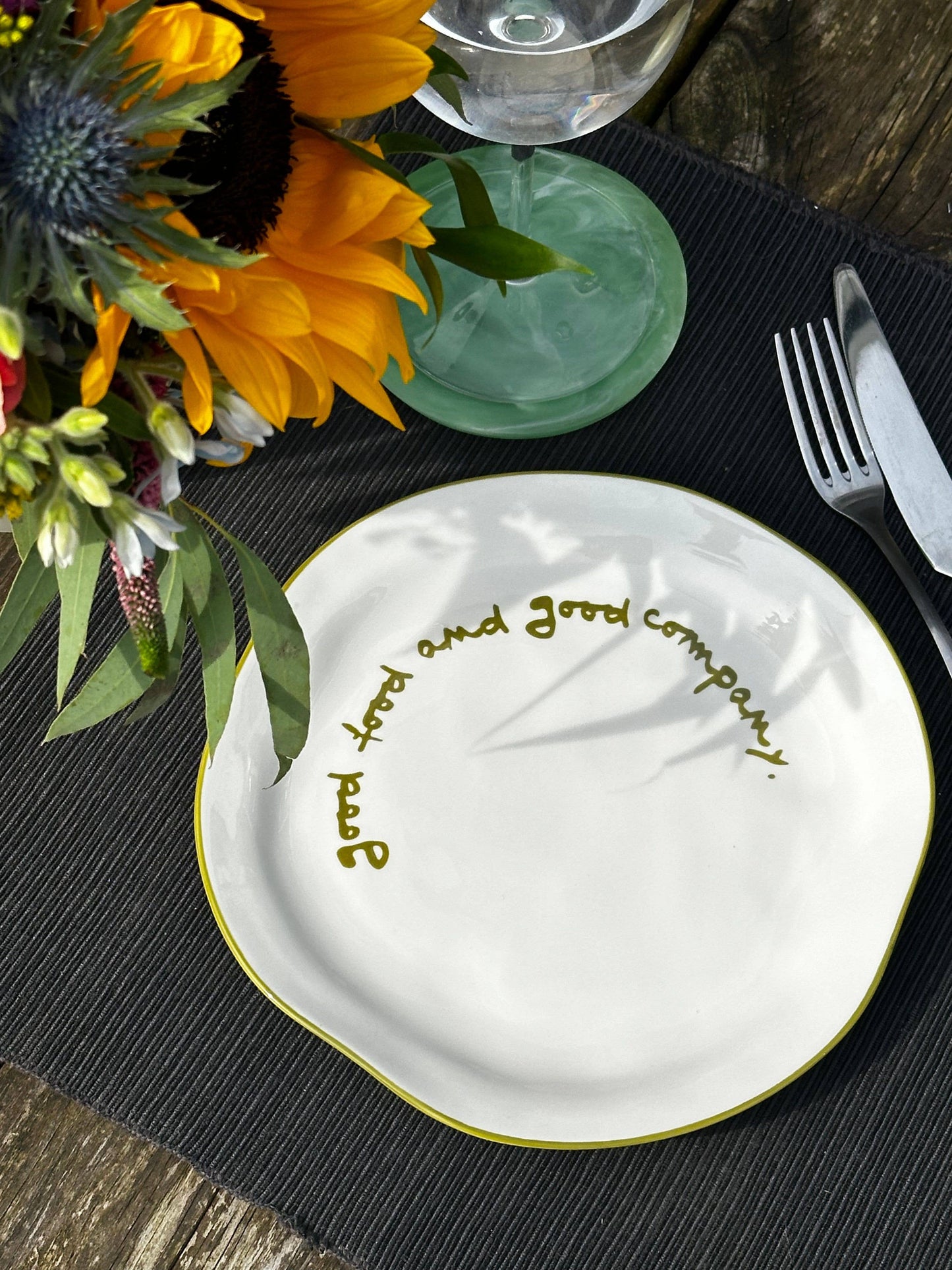 MÆGEN - Statement Plate - 'good food and good company.'