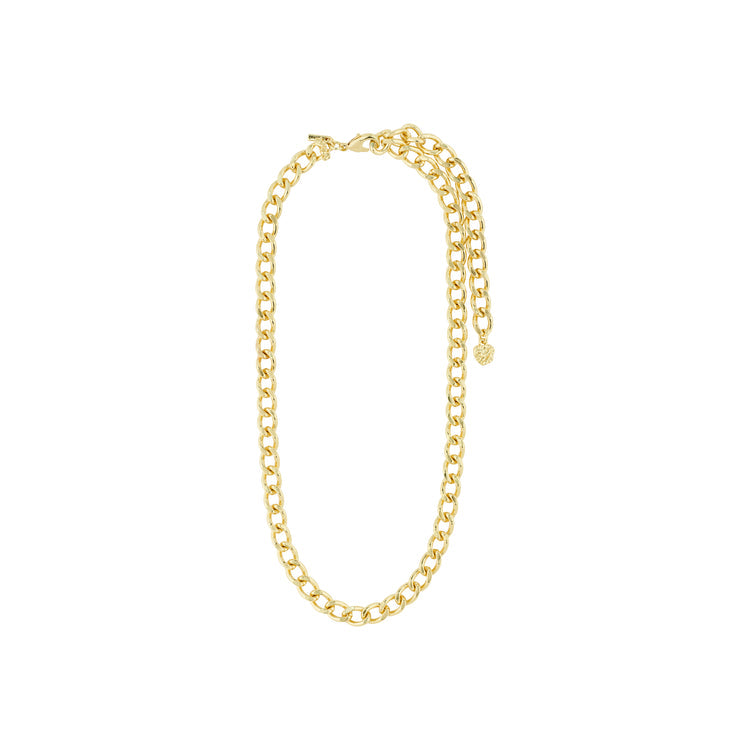 Pilgrim CHARM recycled curb necklace gold-plated