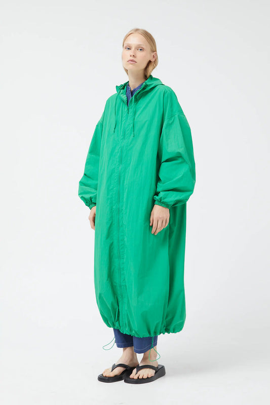 Compania Fantastica fashion forward, Long Windbreaker in a gorgeous bright green colout