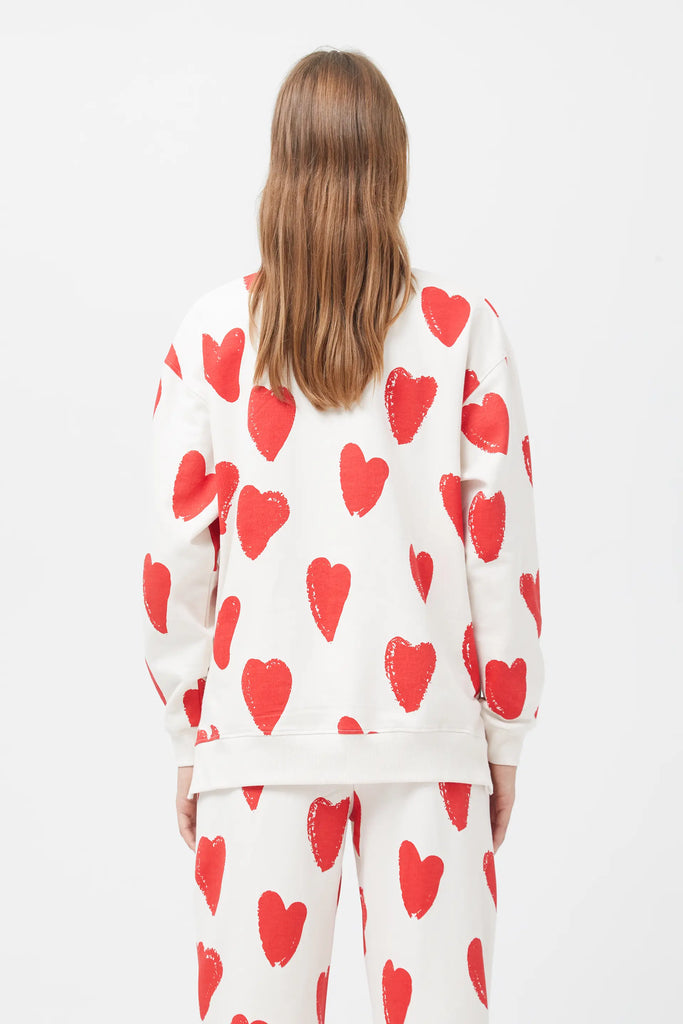 Compania Fantastica Heart Print Sweat Top - 41C/42010