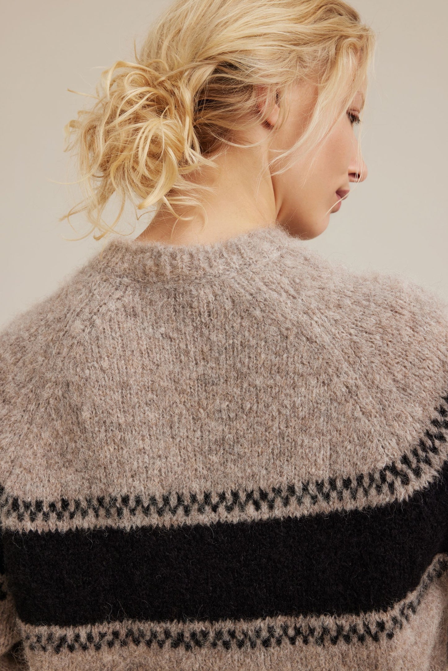 Sibin Linnebjerg Collette Jumper in Light Sand / Black