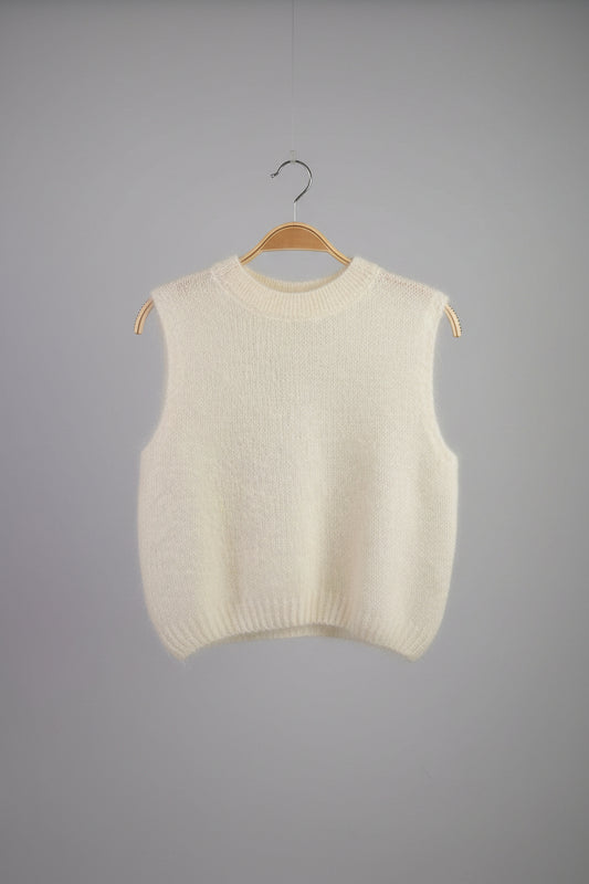 Beige vest on a grey background