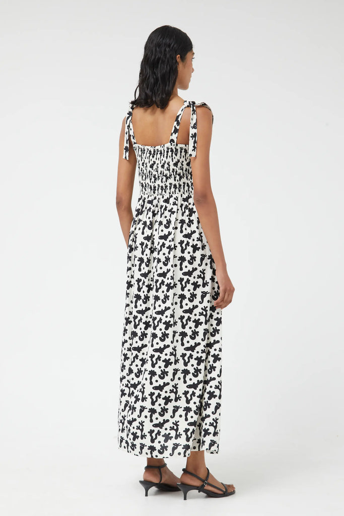 Compania Fantastica Long dress with Coral print