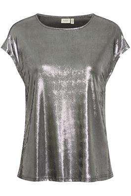 Fransa Franny Tee in Gun Metal Mix