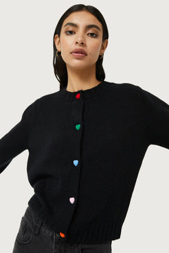 Compania Fantastica Cardigan with Black Heart Detail