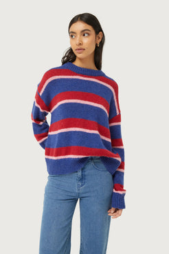 Compania Fantastica Blue striped knitted sweater