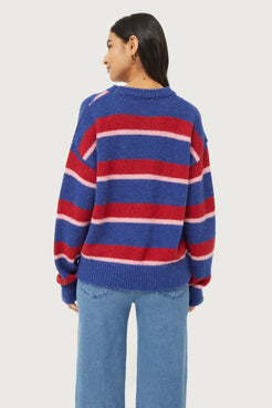 Compania Fantastica Blue Striped Knitted Sweater