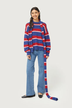 Compania Fantastica Blue Striped Knitted Sweater