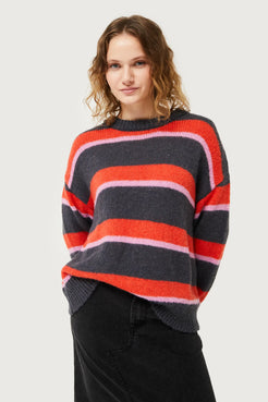 Compania Fantastica Red Striped Knitted Sweater