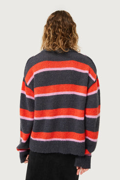 Compania Fantastica Red Striped Knitted Sweater