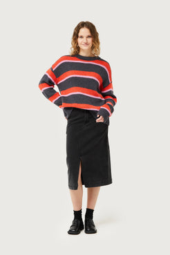 Compania Fantastica Red Striped Knitted Sweater