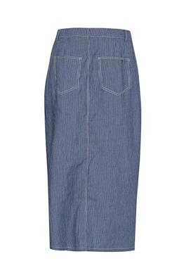 Fransa Stria Skirt in Mid Blue Striped