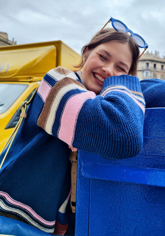 Dr Bloom Blue Tennis Sweater