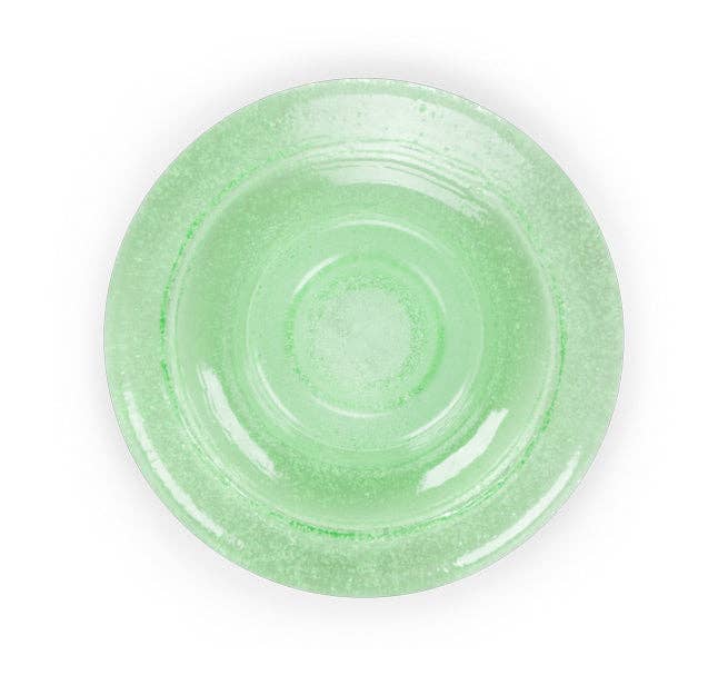 British Colour Standard Glass Candleholder in Malachite Green