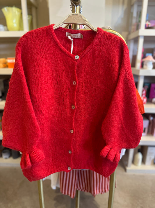 Marta Du Chateau Juliana Cardigan in Red