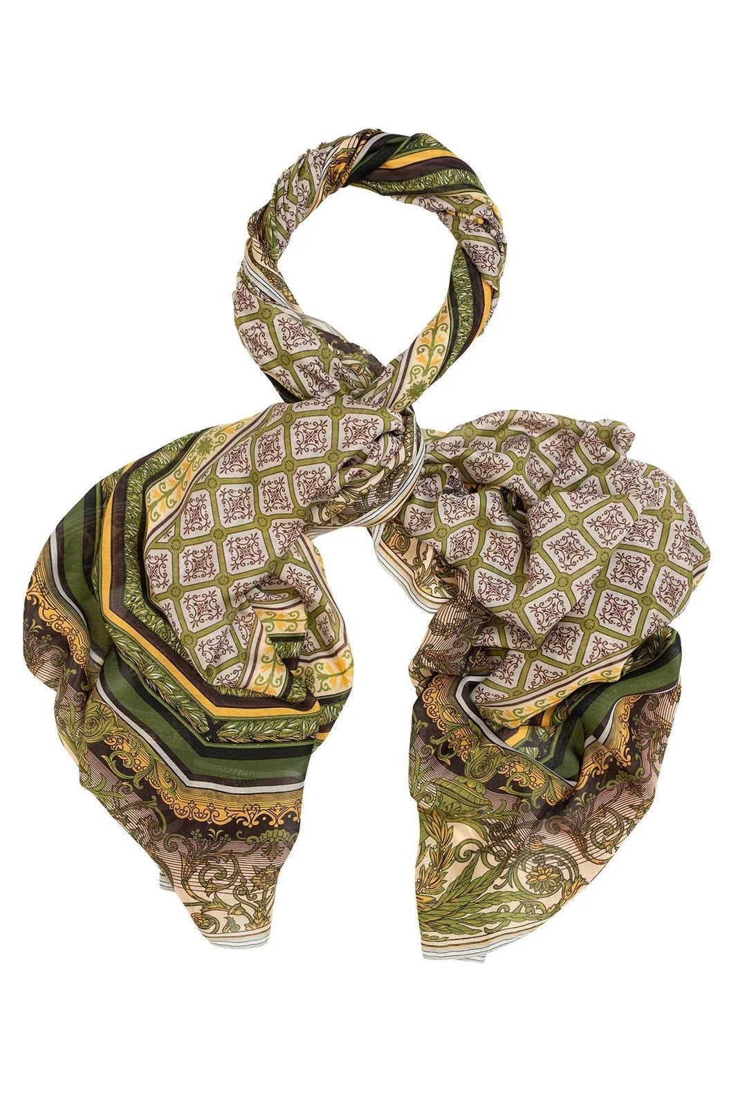 One Hundred Star Amulet Green Scarf