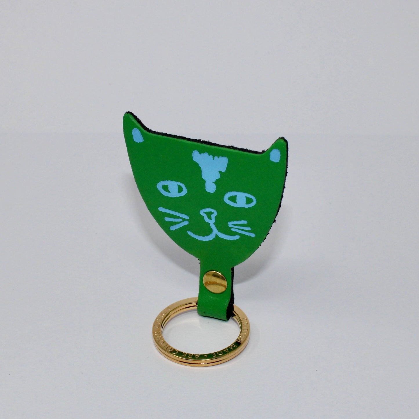 Cat Key Fob: Acid Green