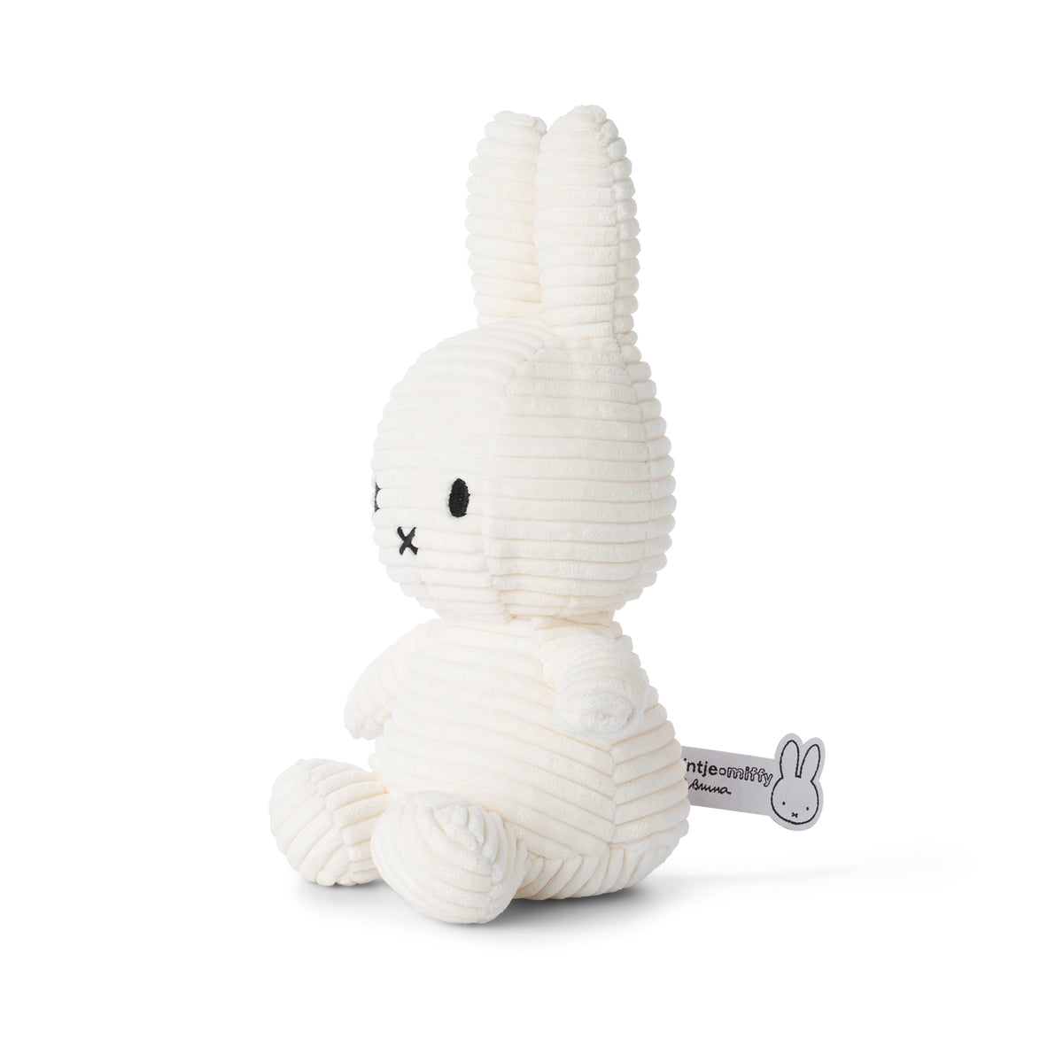 Miffy Sitting Corduroy Soft Toy in White - 23cm
