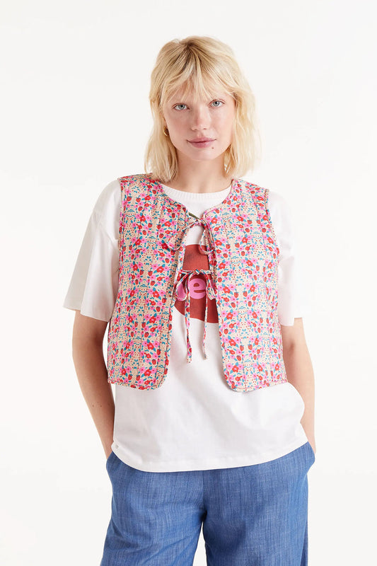 Compania Fantastica Sugar Print Bow Vest