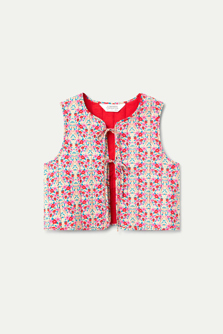 Compania Fantastica Sugar Print Bow Vest